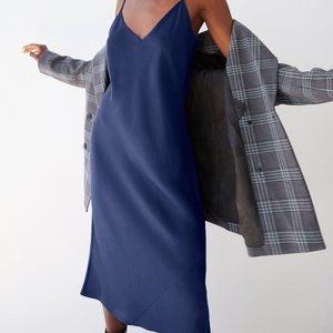 Wilfred Satin Slip Dress Midi in Size Small